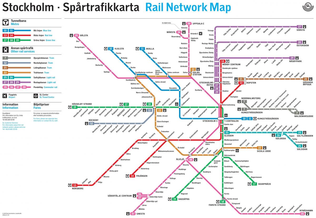 sxemi və metro Stokholmda