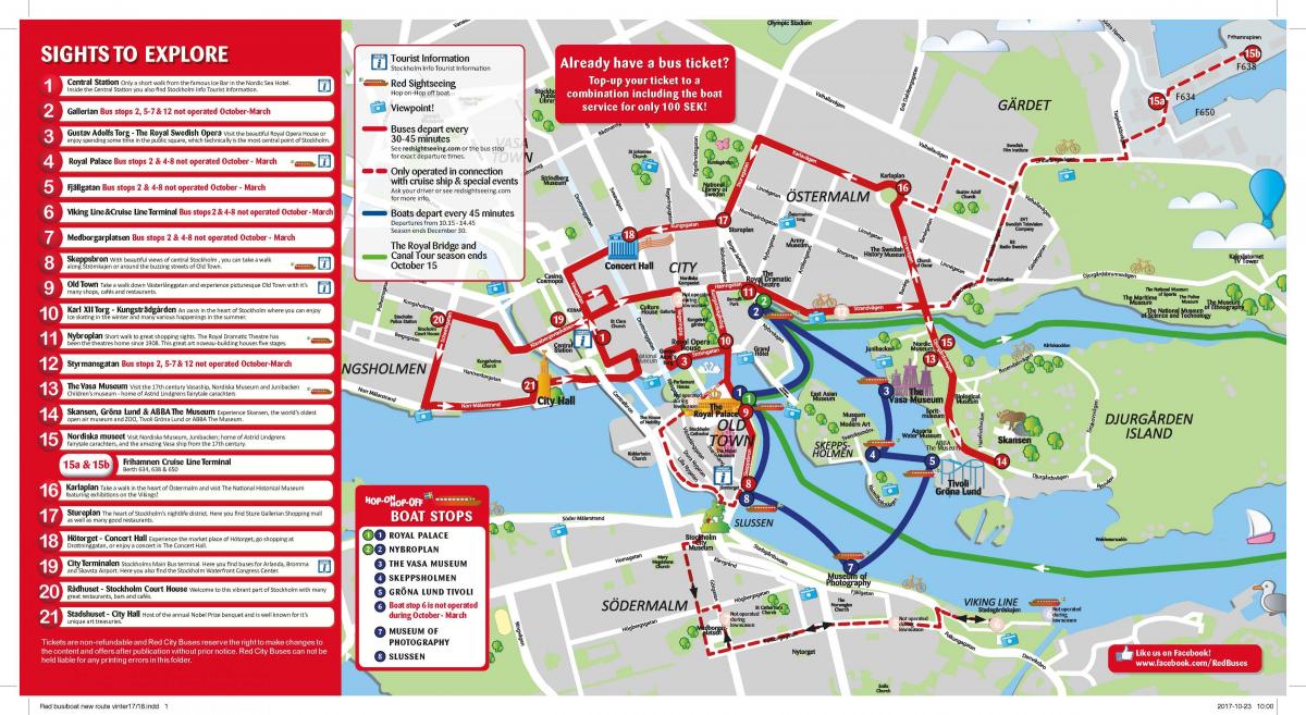 Stokholm qırmızı avtobus kartı