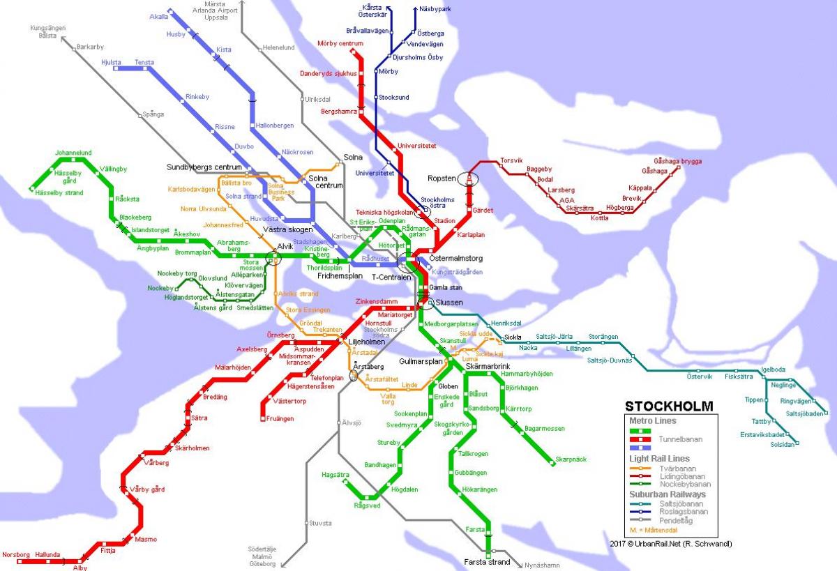 metro xəritəsi Stokholm