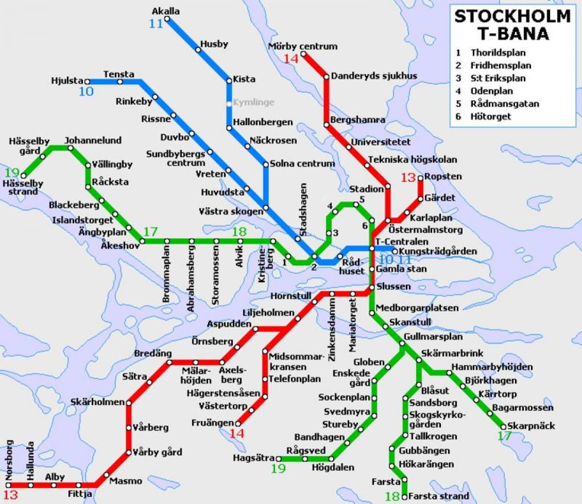 Stokholm t bahn və kart