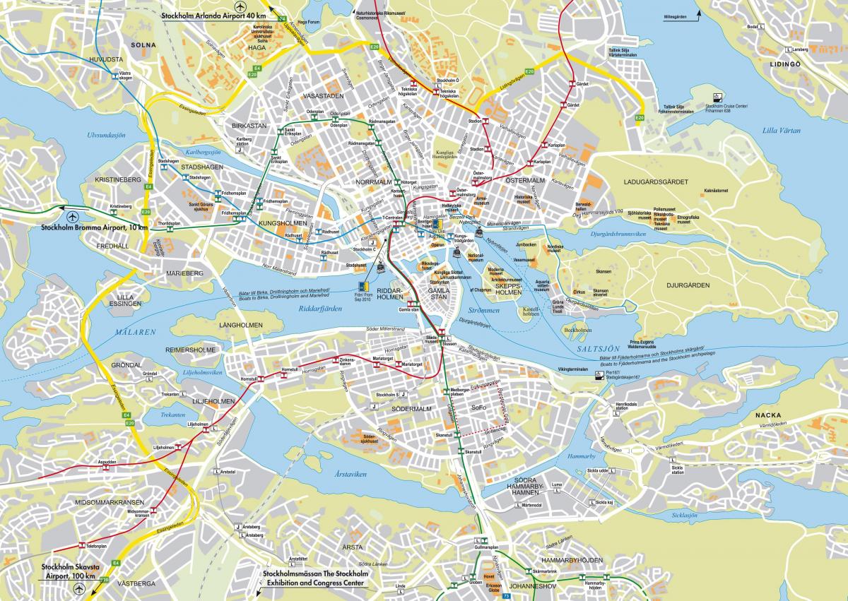 şəhərin xəritəsi Stokholm
