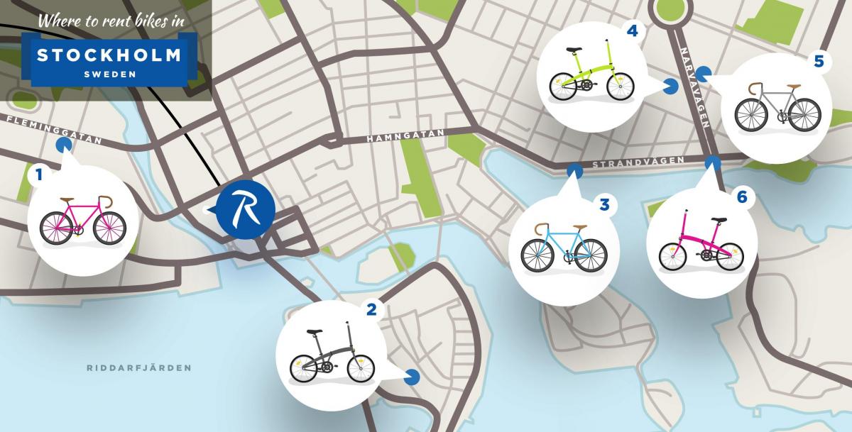 Stokholm şəhər motosiklet kartı