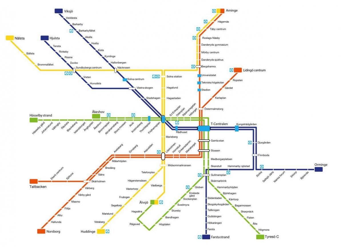 kart Stokholm metro incəsənət