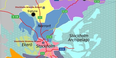 Kart Stokholm ətrafında
